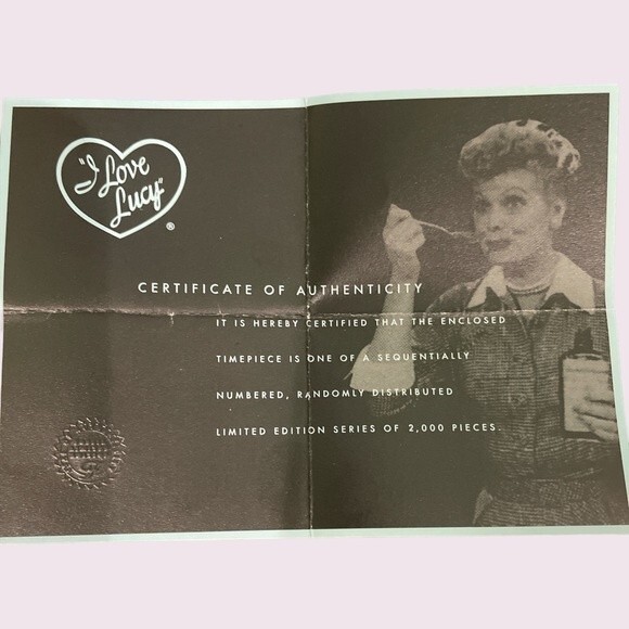 RARE NEW Fossil Limited Edition I Love Lucy Vitameatavegamin Black Leather Watch - Picture 8 of 8